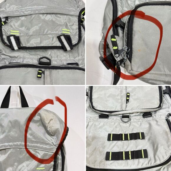 00 S Old Gap Rucksack Backpack Y2K Silver - Picture 12 of 16